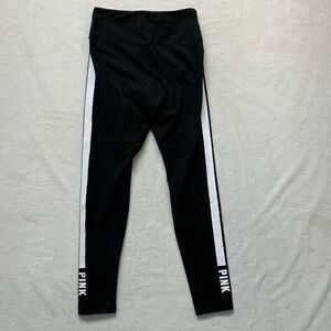 PINK Victoria's Secret large Black and White Leggings with High Waist  Stripe